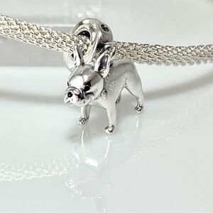 Sterling Silver French Bulldog Dangle Charm